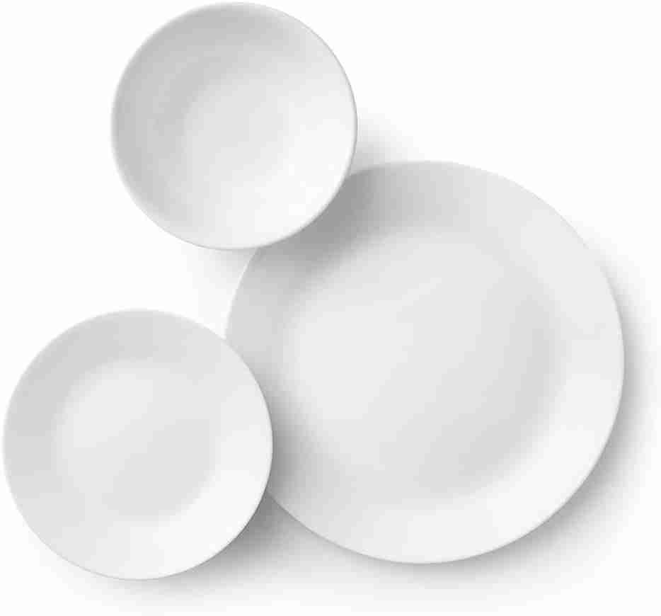 Dishwasher safe Corelle Livingware 18-Piece Dinnerware Set, Winter Frost White, Service for 6