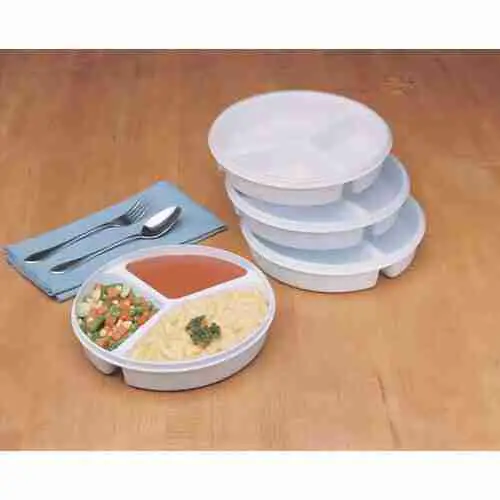 Maddak Microwave scoop plates and dish with Lids for elderly and kids