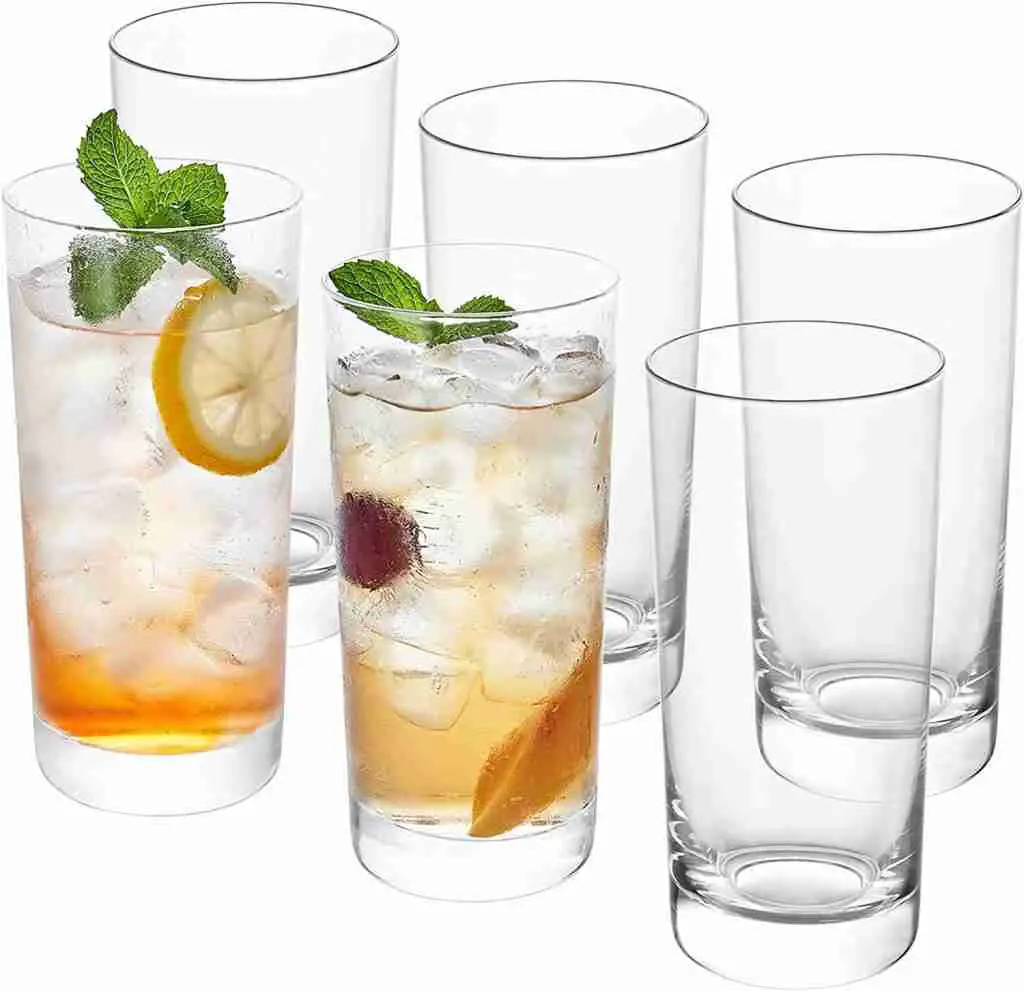 Lead free Highball Borosilicate drinking glasses