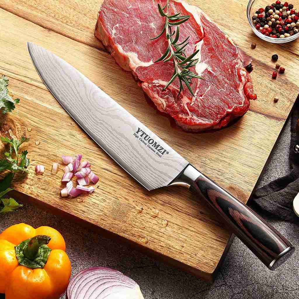 Ytuomzi Chef's Knife with Ergonomic Handle Professional Chef Knife 8 Inch