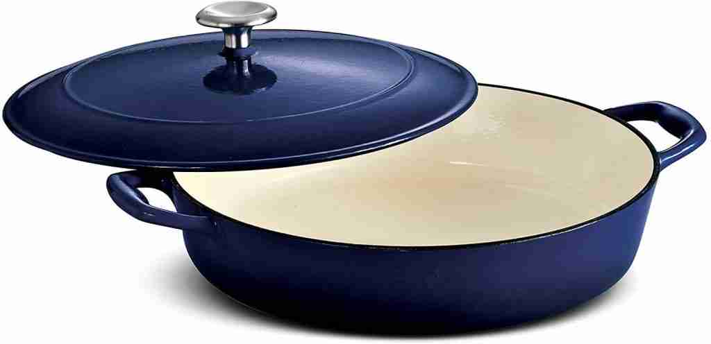 Enameled glazed safe and healthy cast iron cookware