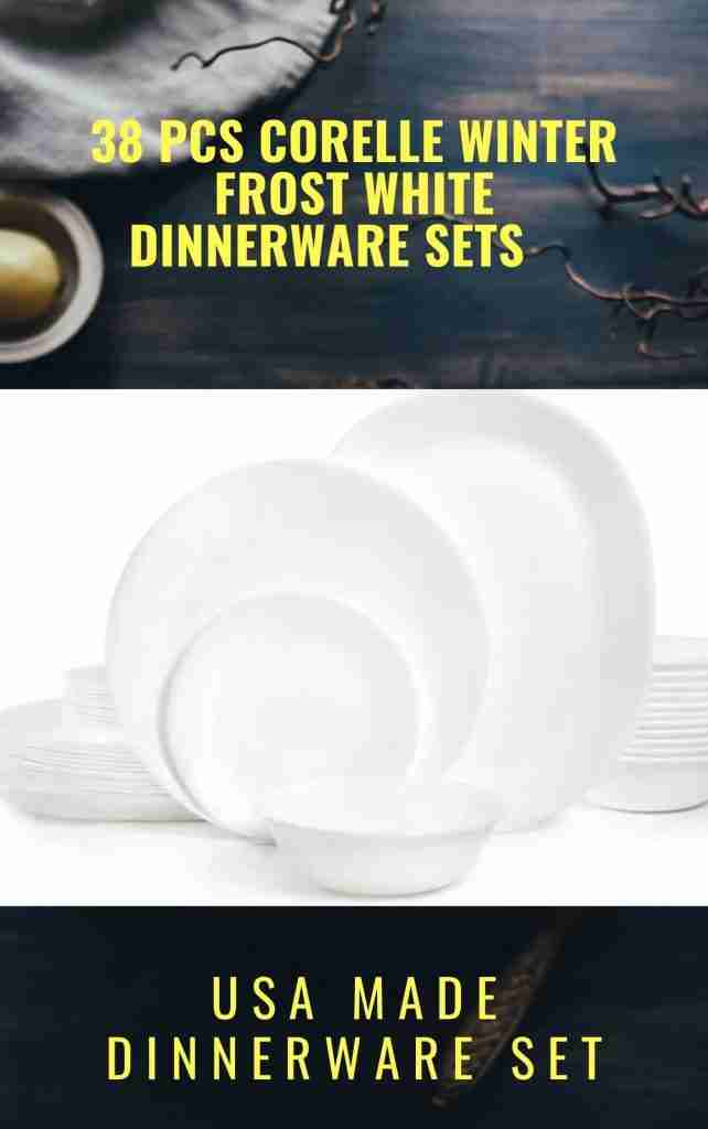 38pcs White frost Corelle USA Dinnerware sets