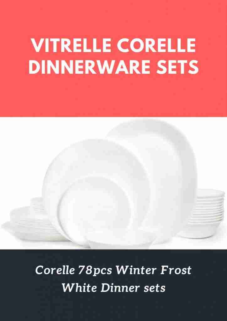 Vitrelle corelle white frost dinnerware set 