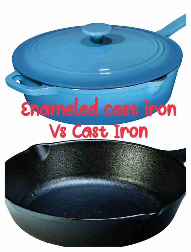 enameled cast iron vs cast iron