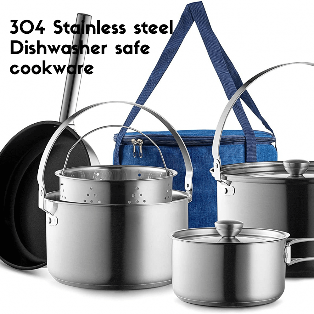 304 (18/8) Stainless steel Dishwasher safe cookware