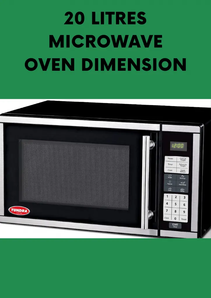 20 Litres microwave oven with dimensions