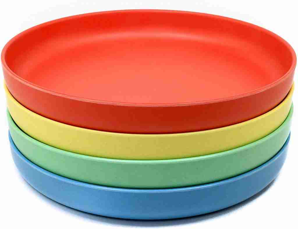 Bamboo eco friendly safe plates for toddlers and kids