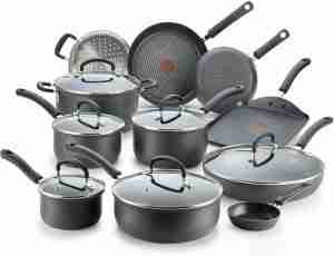 T-fal ultimate anodized non-stick cookware set